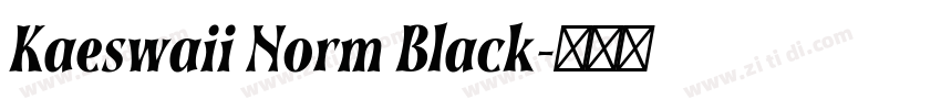 Kaeswaii Norm Black字体转换